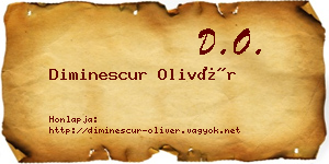 Diminescur Olivér névjegykártya